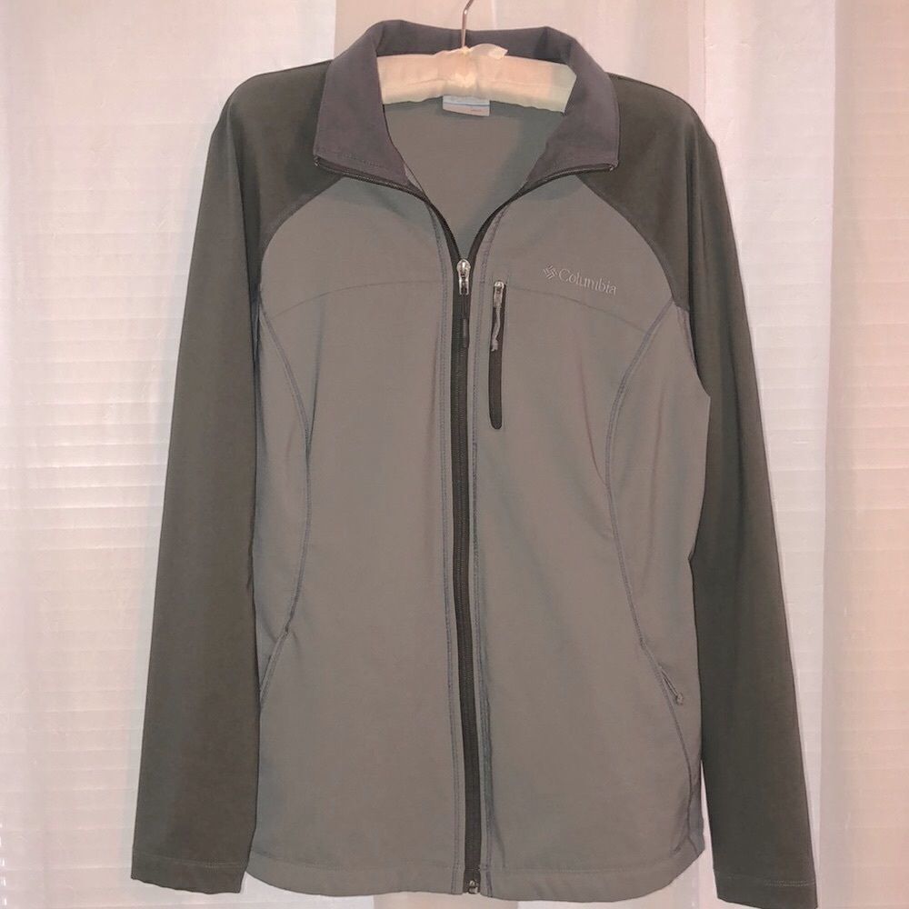 Columbia L Camo Green Sage Combo Full Zip Jacket